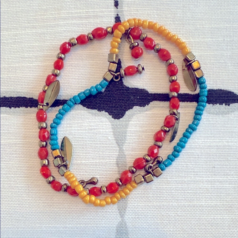 Colorful Southwestern Stretch Glass Beaded Bracelet Set